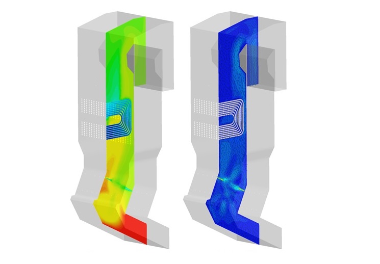 CFD and FEA analysis for waste incinerator