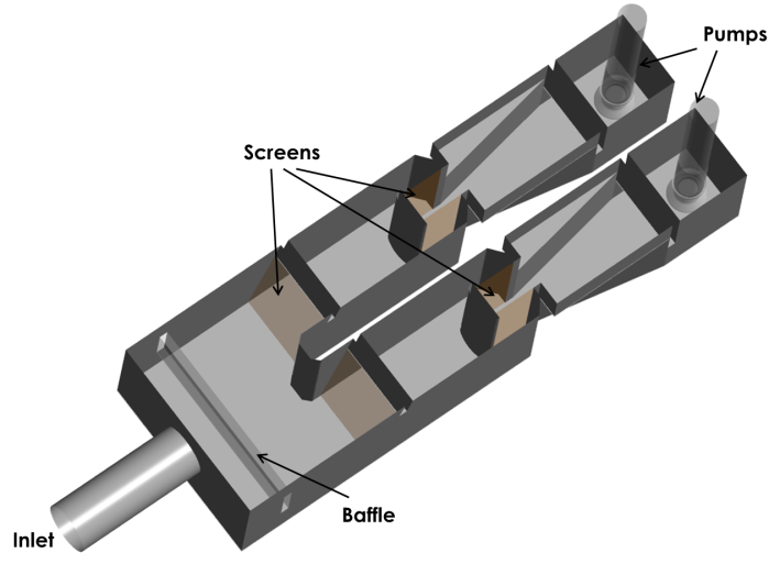 Geometry for CFD analysis pumping station