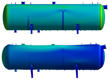 FEA stress analysis for gravity separator