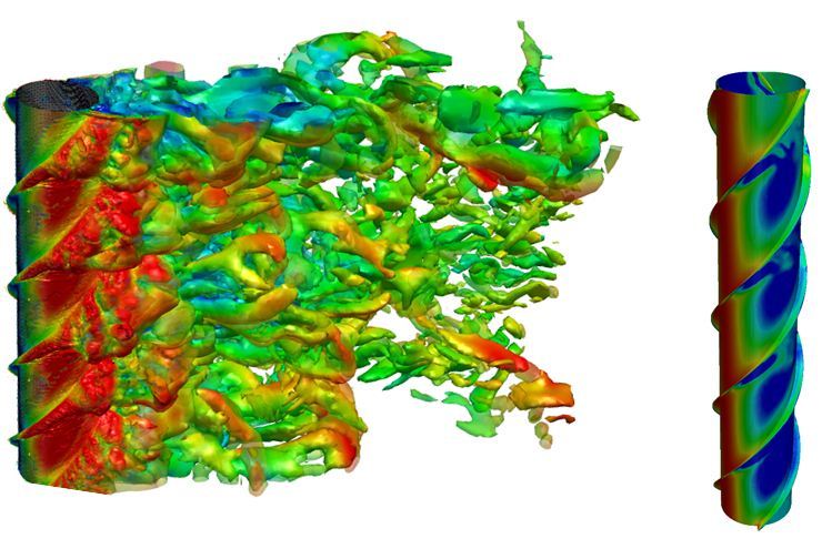 Vortex induced vibration CFD model | FEA services and consultancy. CFD ...