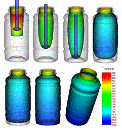 Plastic package blow simulation