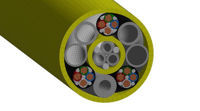 Geometry for FEA analysis subsea umbilical